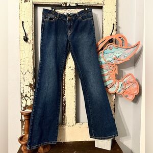 Vintage Black Label Lilly Pulitzer Blue Flare Wide Leg Jean